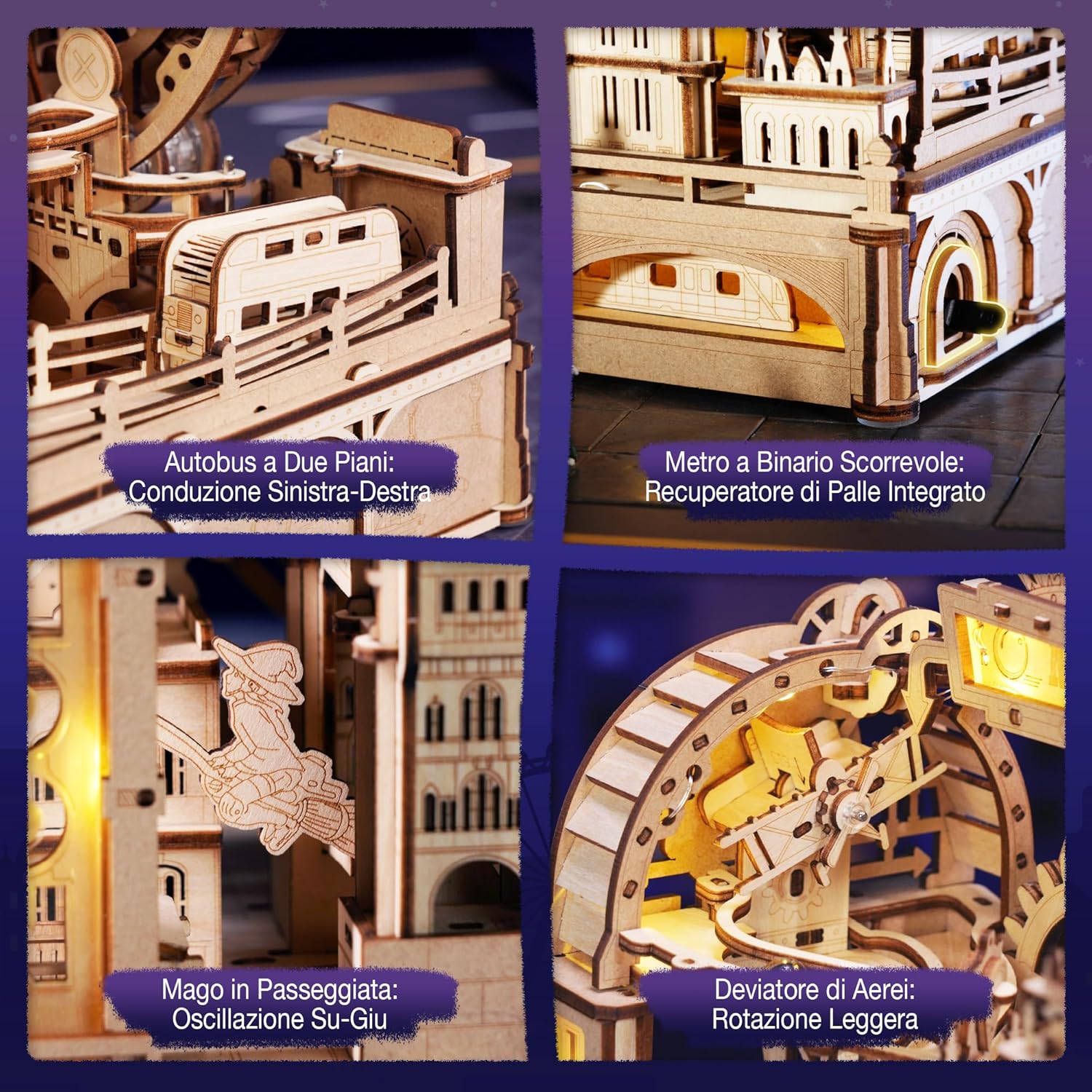 Thumbnail 3 de ROKR Puzzle 3D in legno per adulti (modello Londra) con palline e meccanismo a tocco