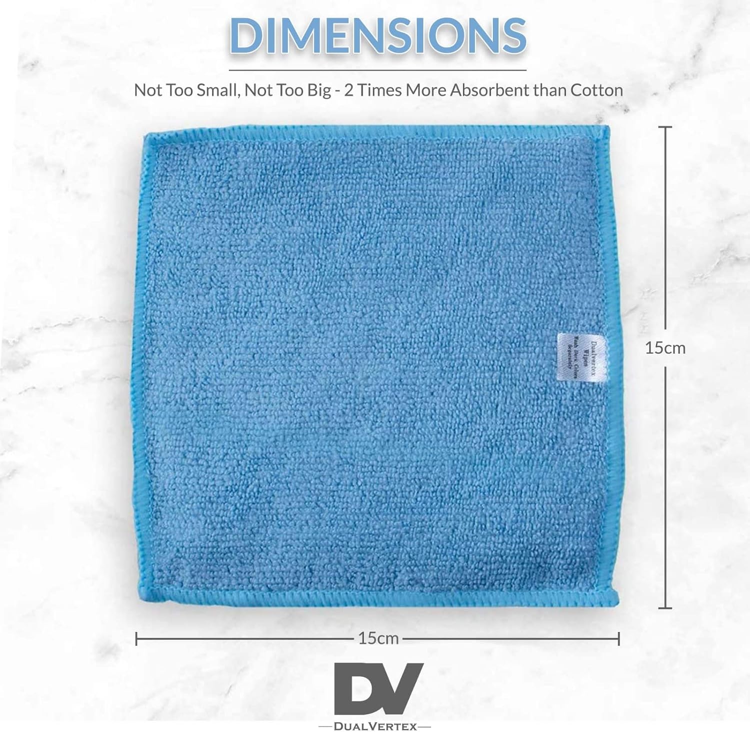 Thumbnail 2 de DualVertex 30 Reusable Microfibre Baby Wipes Face Cloths (Unscented) with Laundry Bag