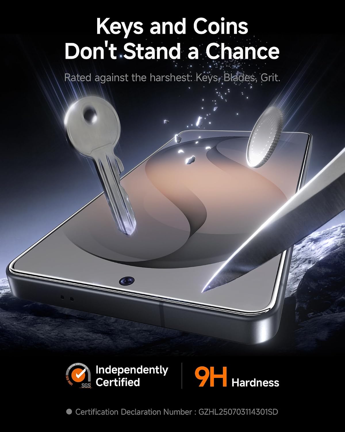 Detalle de SMARTDEVIL Galaxy S26 Ultra Screen Protector, 3-Pack 9H Tempered Glass