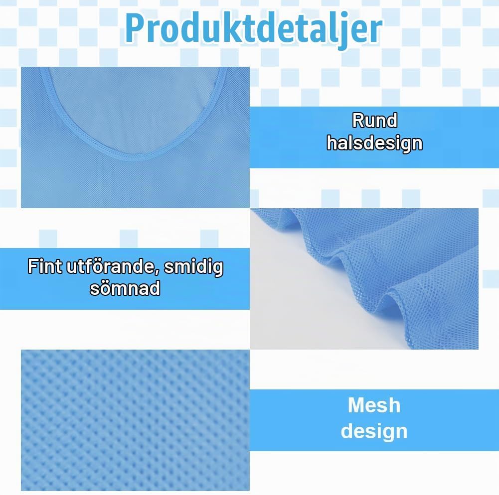 Thumbnail 3 de AUYAO träningsvästar för fotboll, 6-pack i neongrön polyester