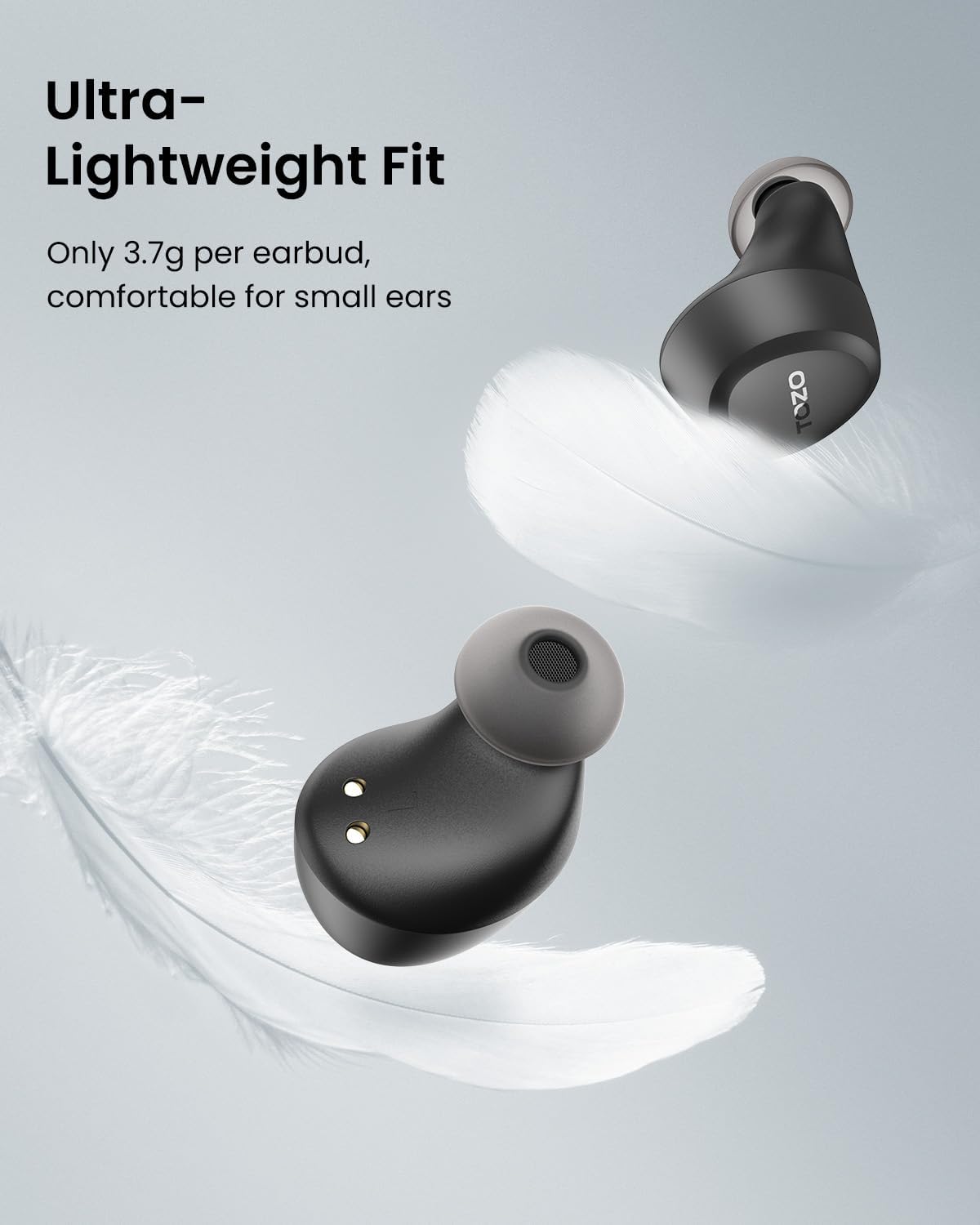 Thumbnail 6 de TOZO A1 Mini trådlösa in-ear-hörlurar med Bluetooth 5.3 och touchkontroll