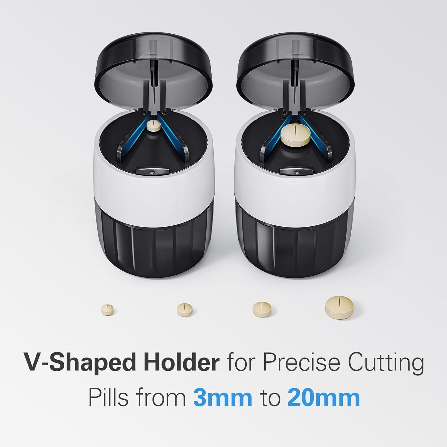 Detalle de 3-in-1 Pill Crusher for Tablets: Stainless Steel Grinding Head with Built-in Storage