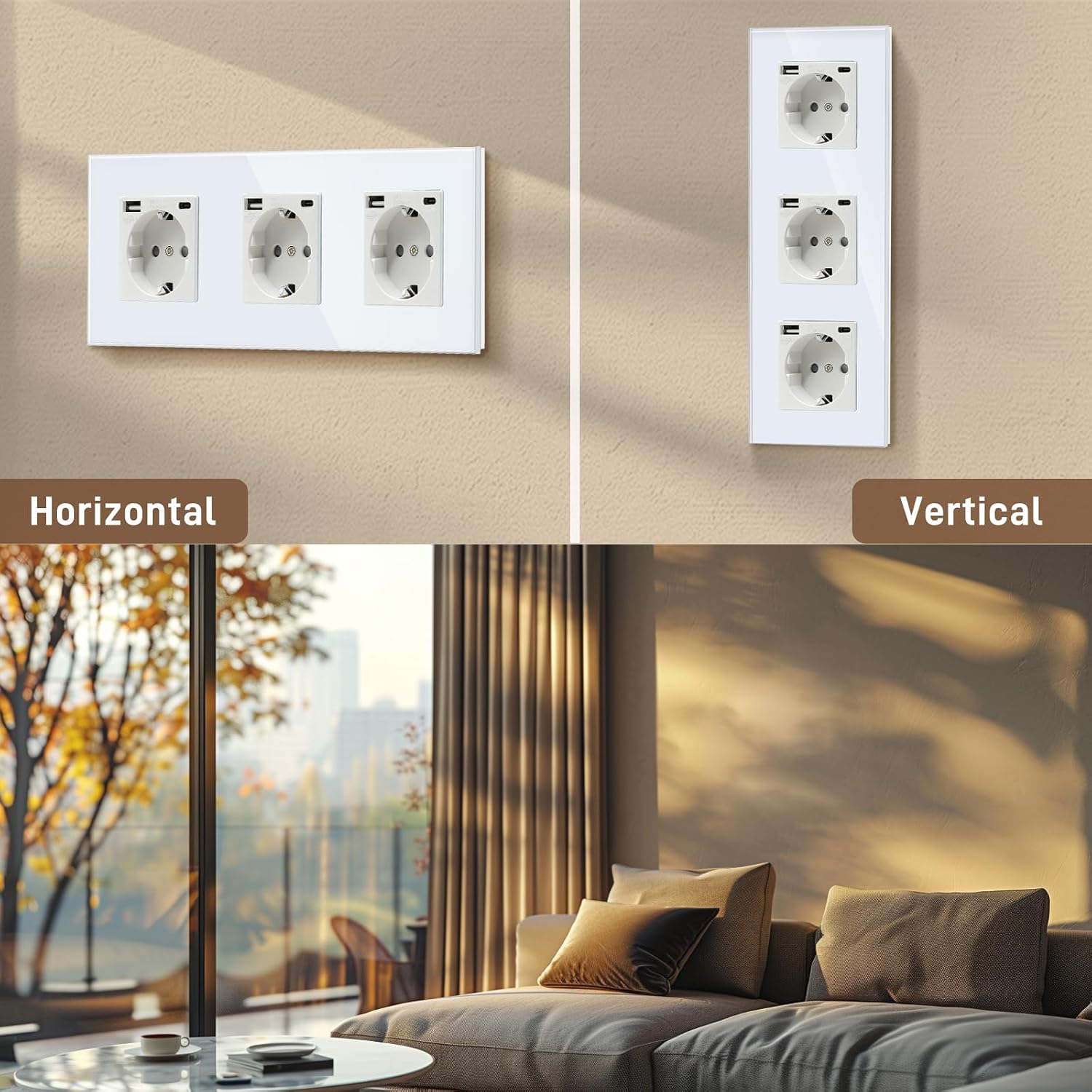 Thumbnail 6 de BSEED Triple Enchufe de Pared USB 2,1A