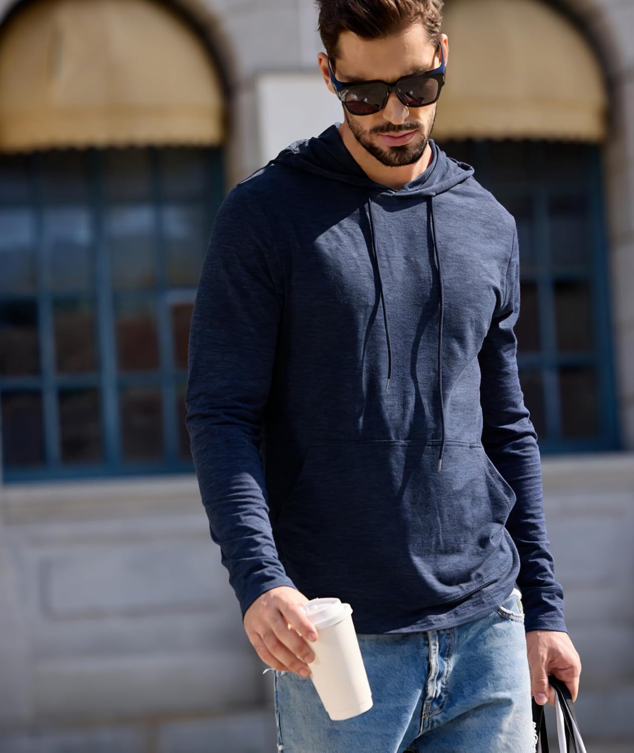 Thumbnail 1 de ZITY men’s hoodie sports top, breathable long sleeve