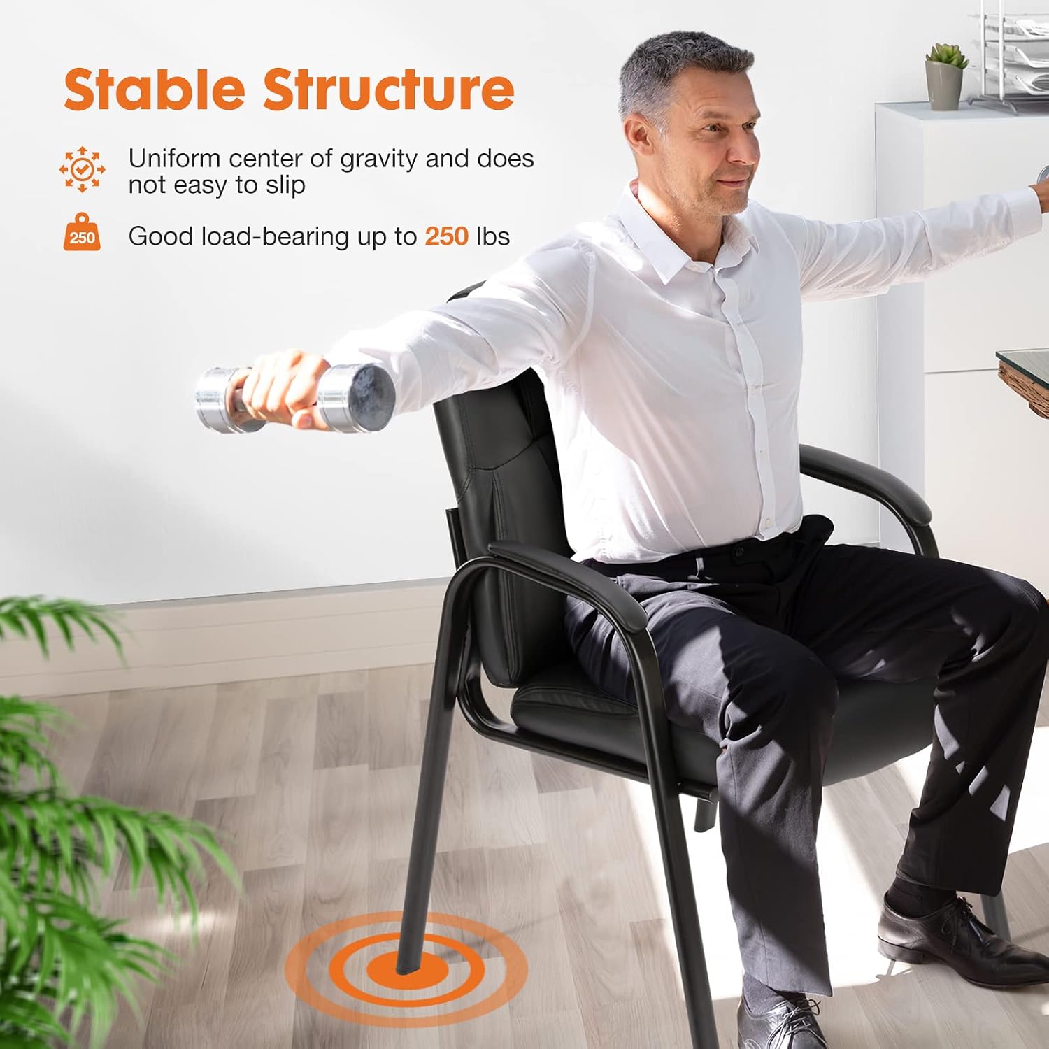 Detalle de Sweetcrispy Waiting Room Chairs, PU Leather