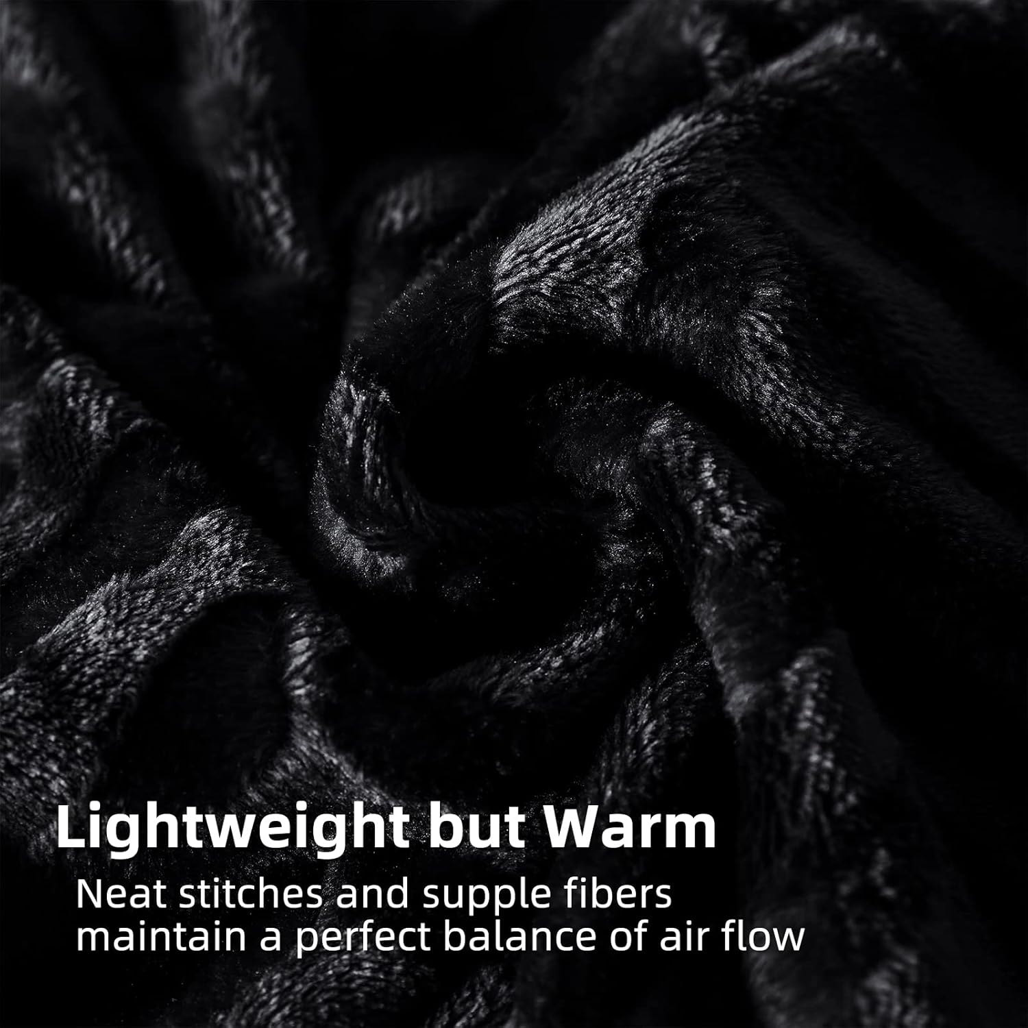 Thumbnail 3 de Whale Flannel Fleece Queen Blanket 90x90 Black
