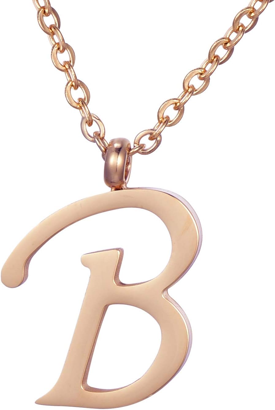 Thumbnail 6 de Morella Collana da Donna in Acciaio Inox Oro Rosa con Ciondolo Lettera