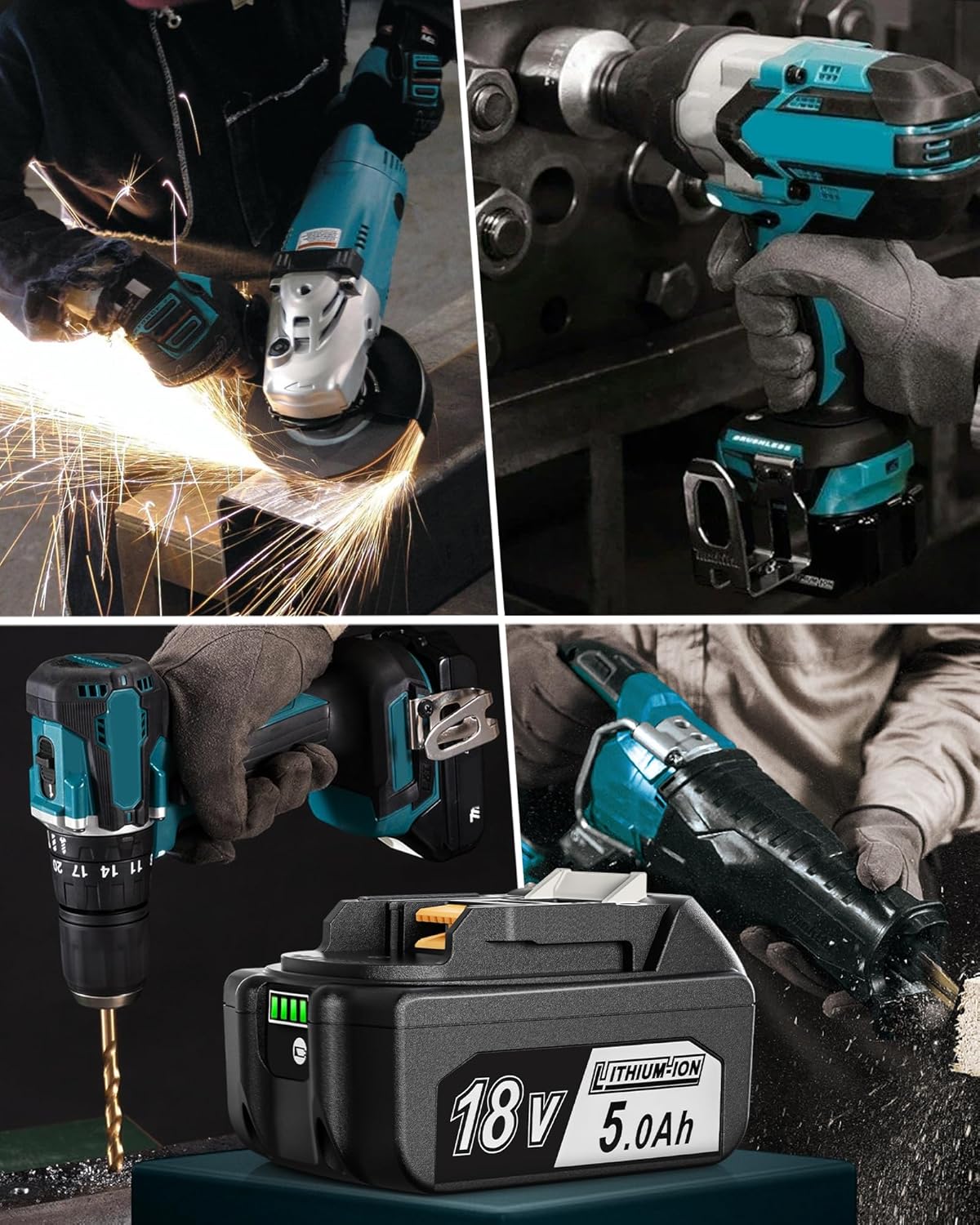 Thumbnail 6 de Quantrex 18V 5,0Ah batteria di ricambio per utensili cordless