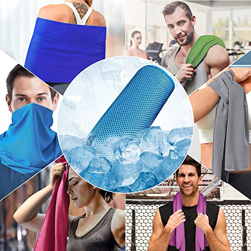 Thumbnail 5 de Ciskotu KühlTuch Set – Mikrofaser Kühlhandtuch für Fitness und Sport (Blau+Rosa+Grün, 90 x 30 cm)