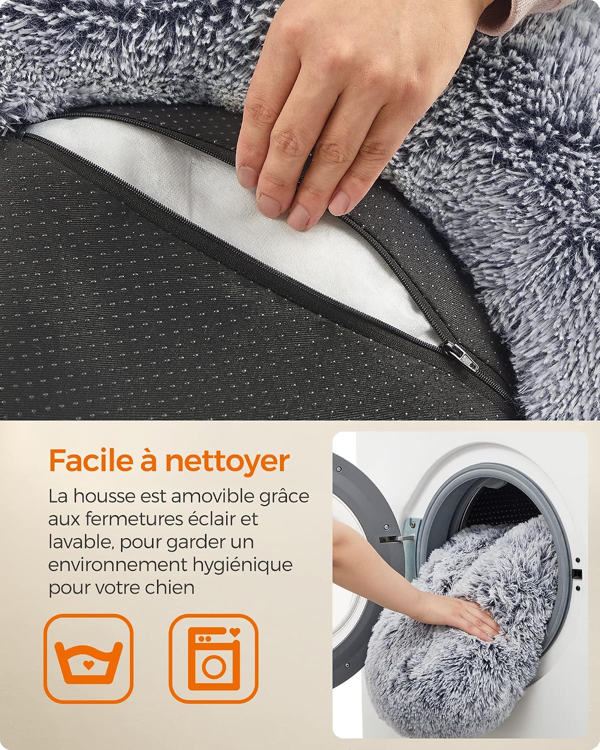 Thumbnail 4 de Feandrea PGW038G01 Panier rond pour chien Ø60 cm