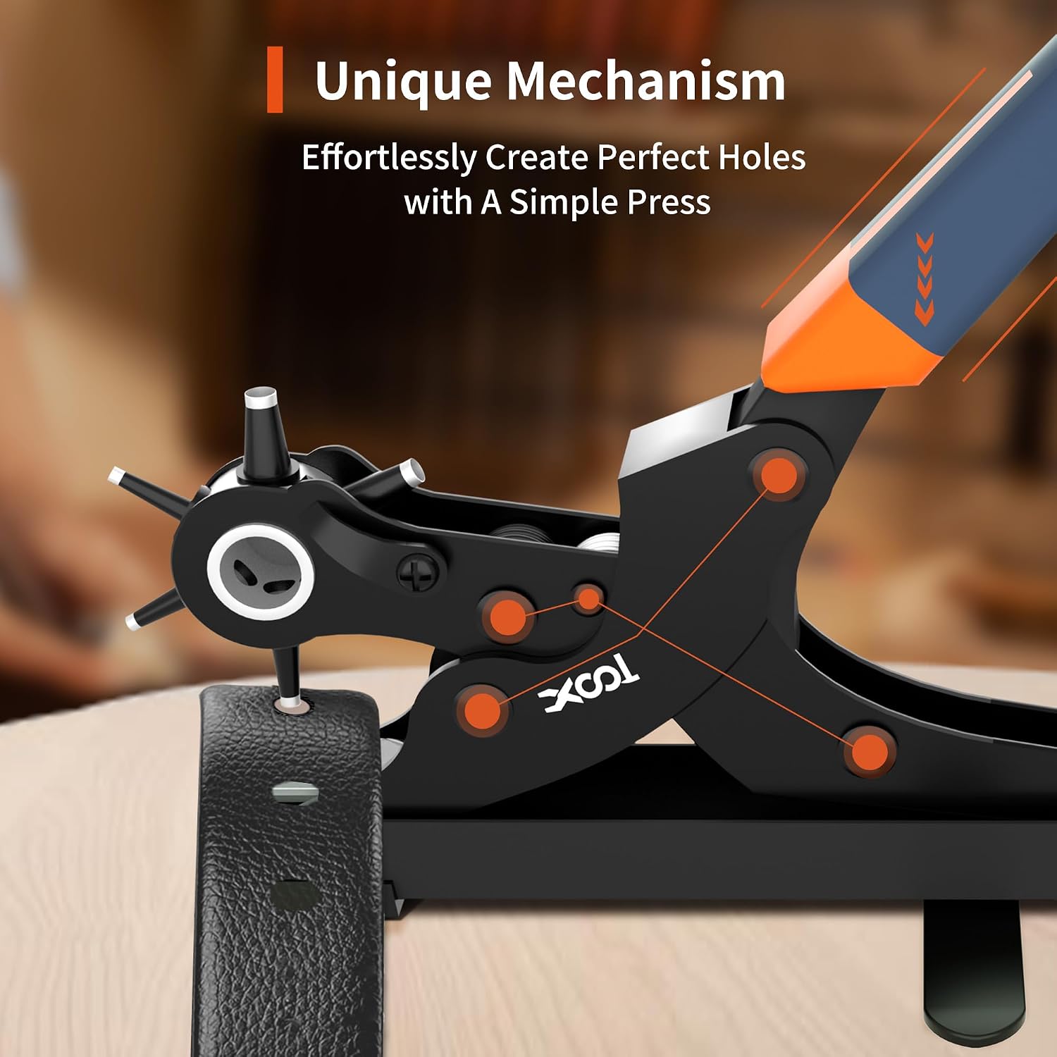 Thumbnail 2 de XOOL Revolving Punch Plier Kit (rotary leather hole punch set) for belts, watch straps and DIY projects