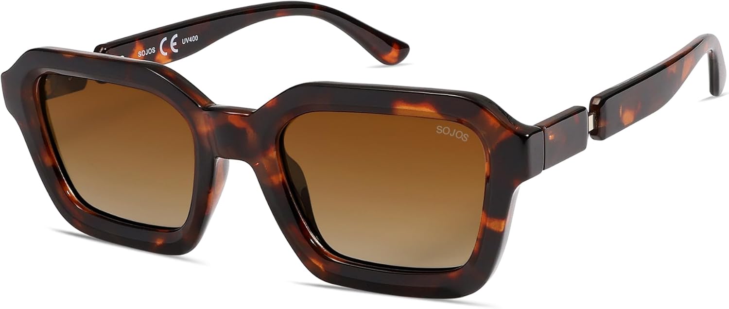 Thumbnail 4 de SOJOS Retro Polarisierte Quadratisch Sonnenbrille SJ2377 – Hexagonales Design, UV400 Schutz