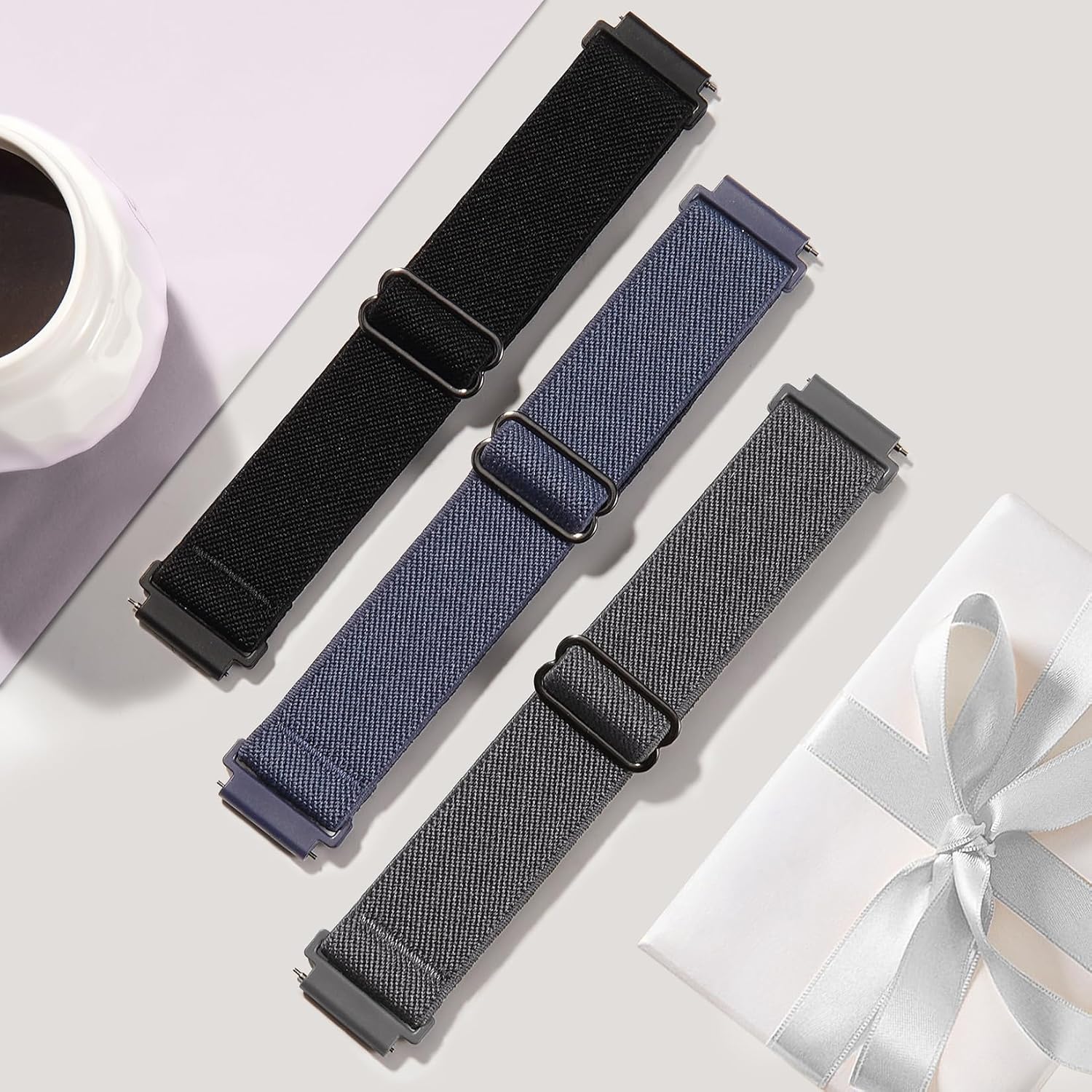 Detalle de Wizvv Pack of 3 18mm Elastic Wristbands for Garmin and More