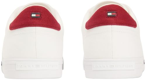 Detalle de Tommy Hilfiger Uomo Vulc Core RWB Lungo Pizzo Cvs FM0FM05813 Basso Top in Bianco