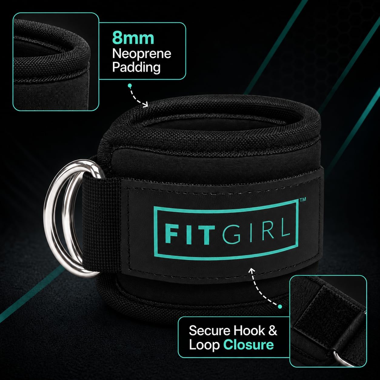 Thumbnail 4 de FITGIRL Ankle Strap for Cable Machine for Glute Kickbacks
