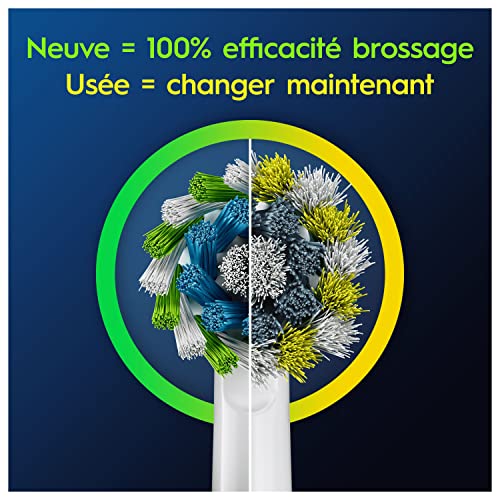 Thumbnail 3 de Oral-B Brossettes de Rechange Cross Action (lot de 8, Blanches) — compatibles avec les brosses électriques Oral-B