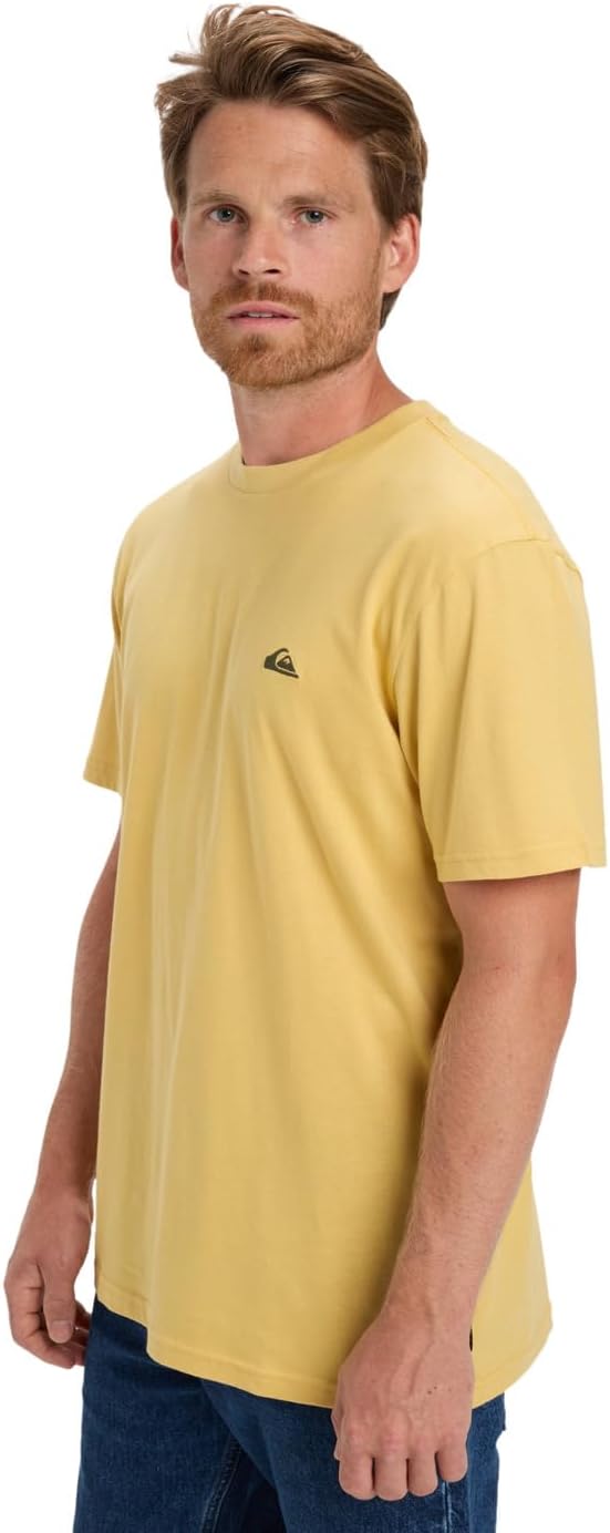 Detalle de Quiksilver Basic SS Tee Young T-Shirt Uomo – Pacco da 1, cotone 160 g/m², stile casual