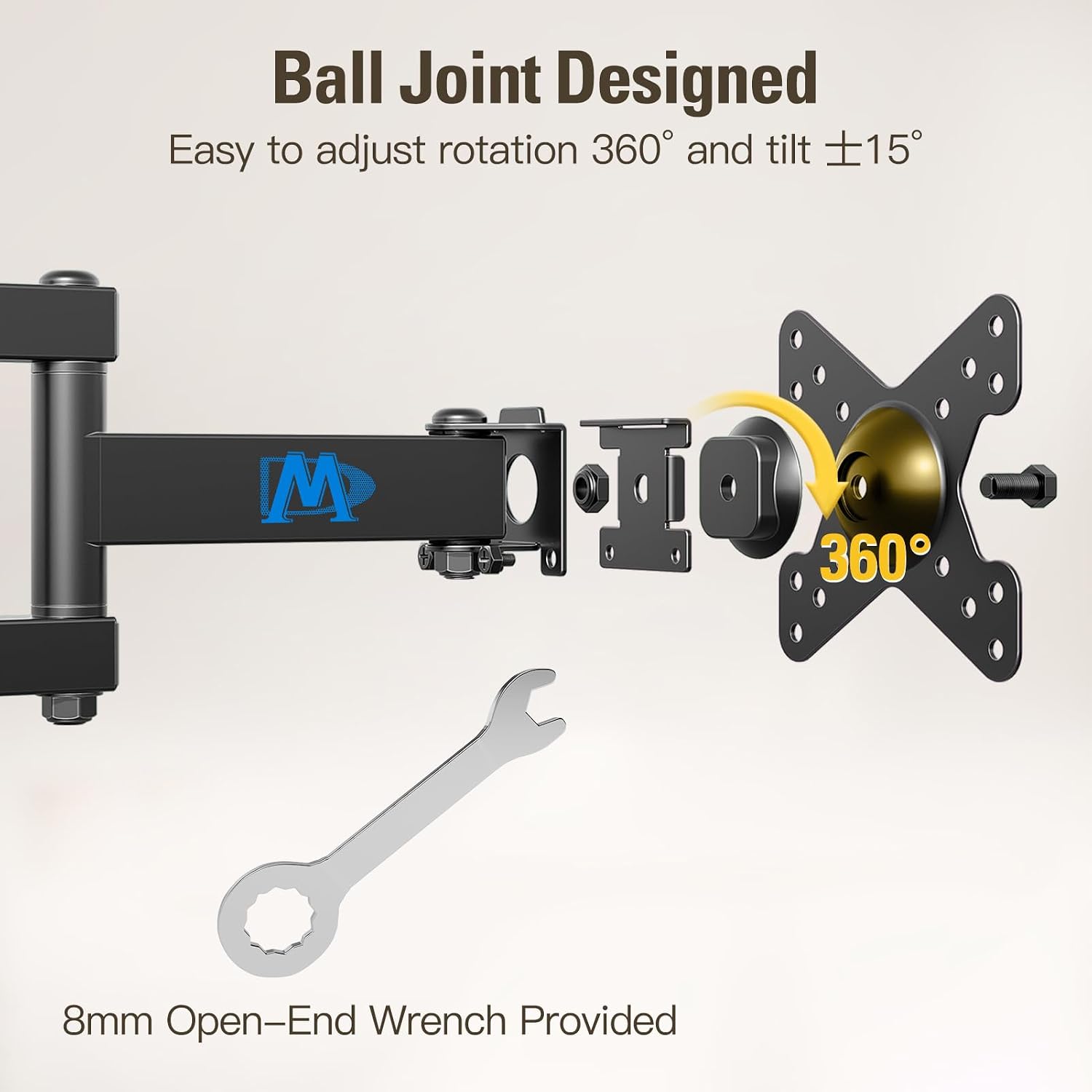 Thumbnail 6 de Mounting Dream MD2463 UL Listed Full Motion TV Wall Mount for 10–26 Inch Displays