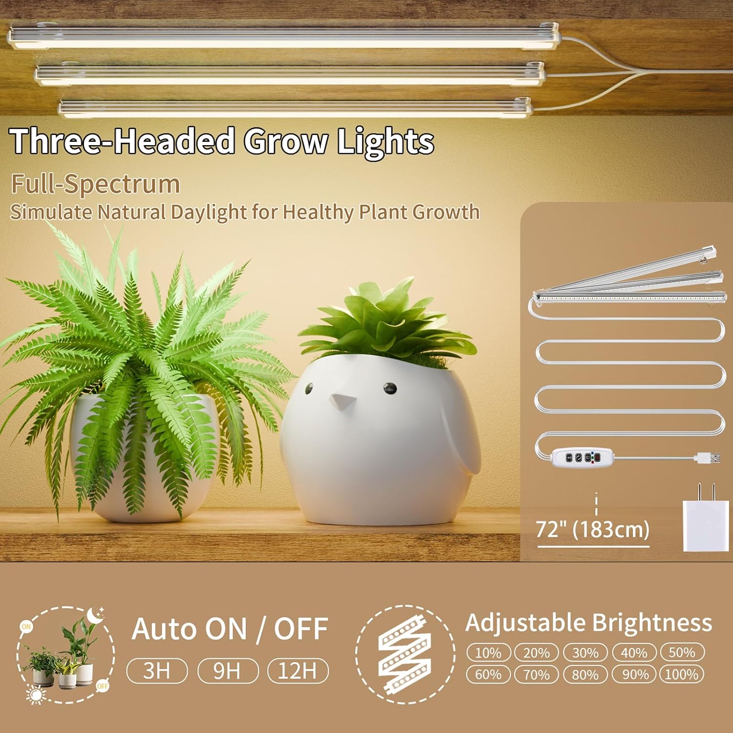 Detalle de BACEKOLL Pflanzenständer 157 cm mit Grow Light