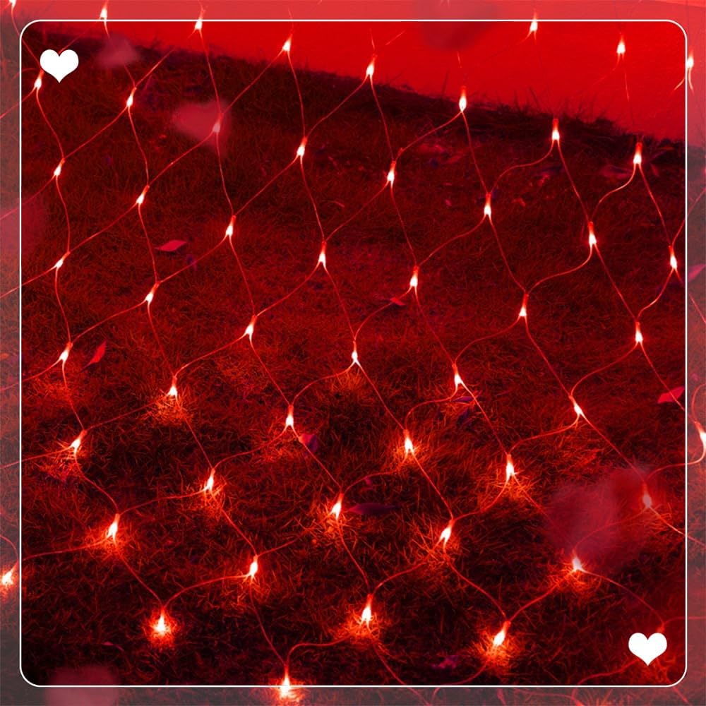 Detalle 2 de WATERGLIDE HB-360WCOI Red 360-LED Outdoor Net Lights, 12 ft x 5 ft