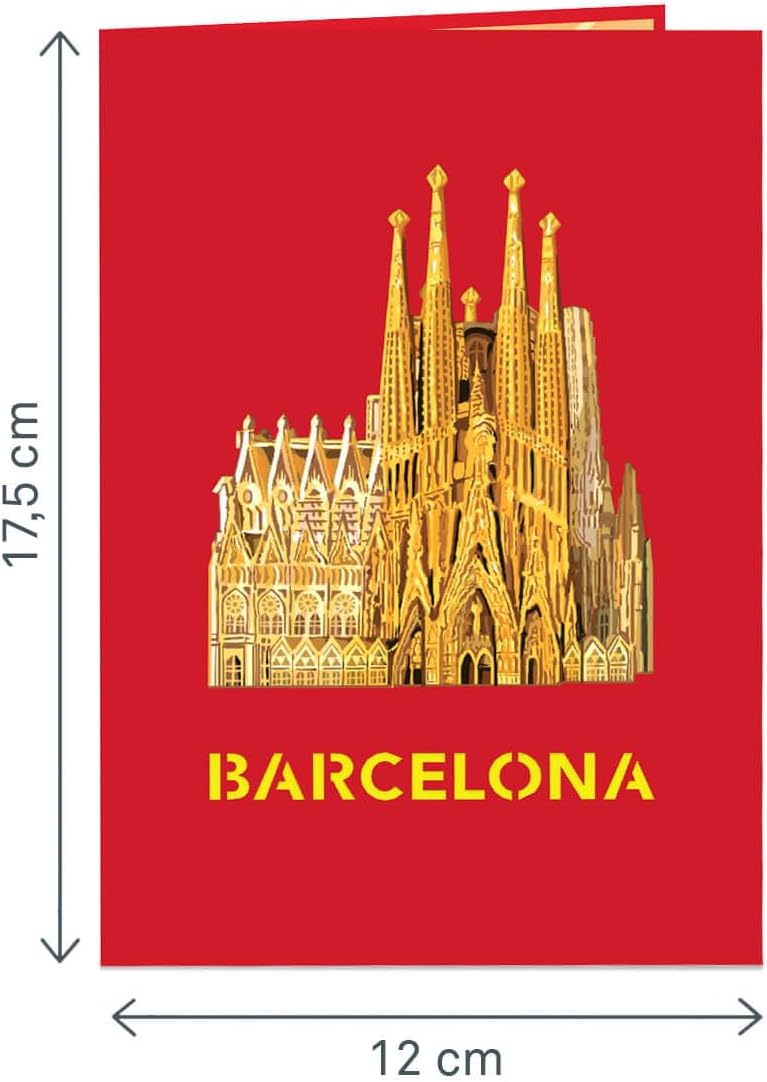 Thumbnail 6 de papercrush® Pop-Up Karte Barcelona – besondere 3D-Geburtstagskarte oder Geldgeschenk für Reisekasse