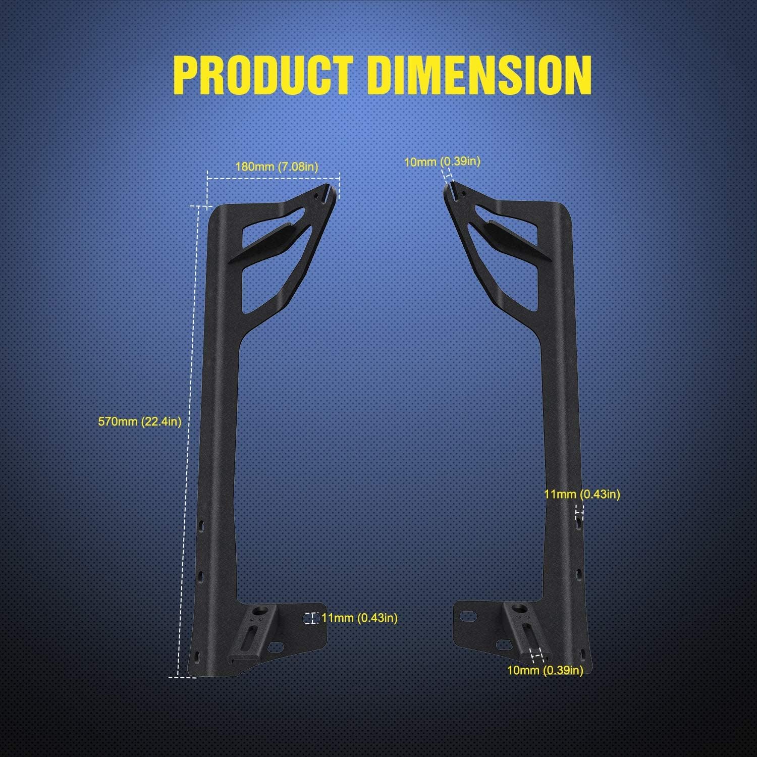 Detalle 2 de Nilight Upper Windshield Frame Bracket for Wrangler JK