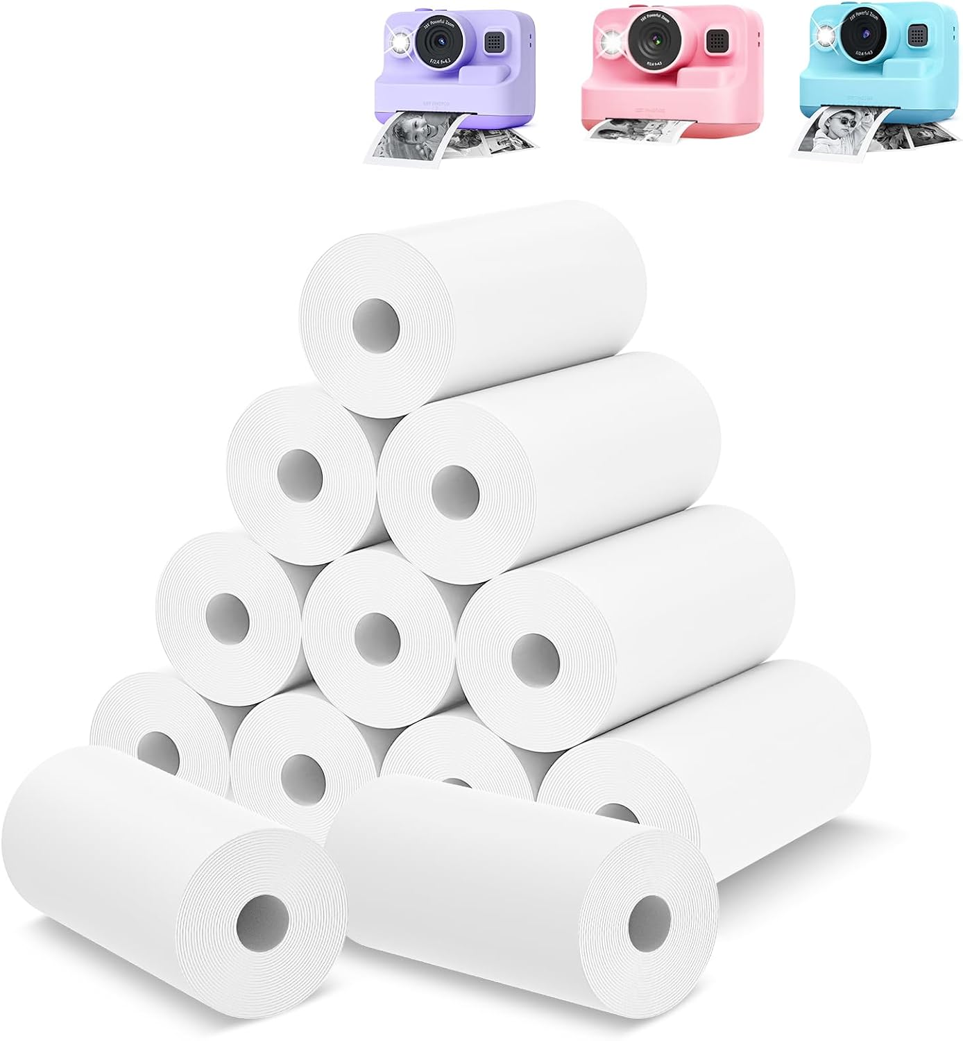 Detalle de Leebotree Thermal Photo Paper Rolls, 12-Pack, 2.2-Inch Glossy