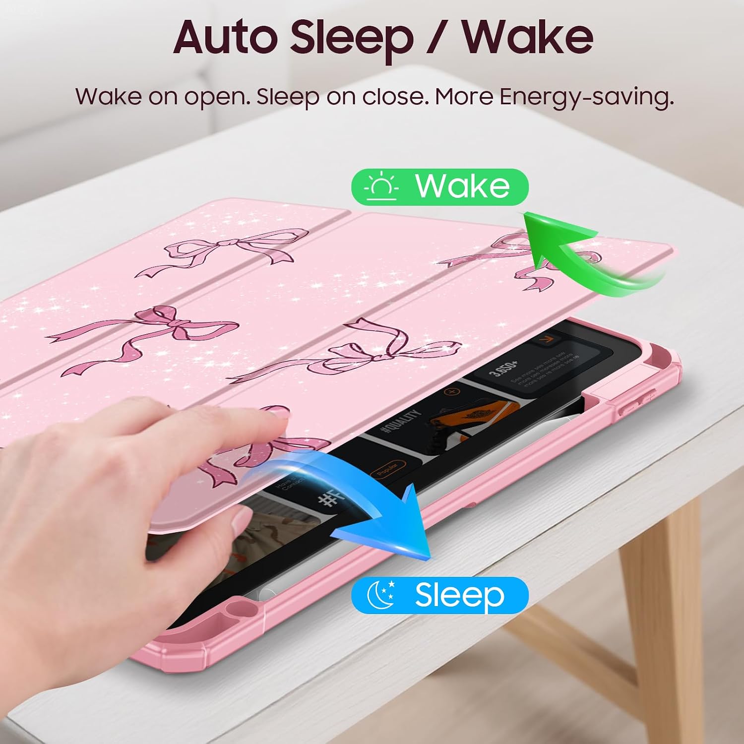 Thumbnail 6 de Fintie Hybrid Hülle für iPad Air 11 Zoll M4/M3/M2 (2026–2024) – Transparent, stoßfest, mit Stifthalter