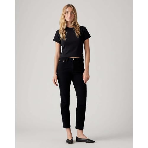 Detalle de Levi's 501 Crop Jeans Donna Black Sprout 25W/26L – stile urbano e comfort