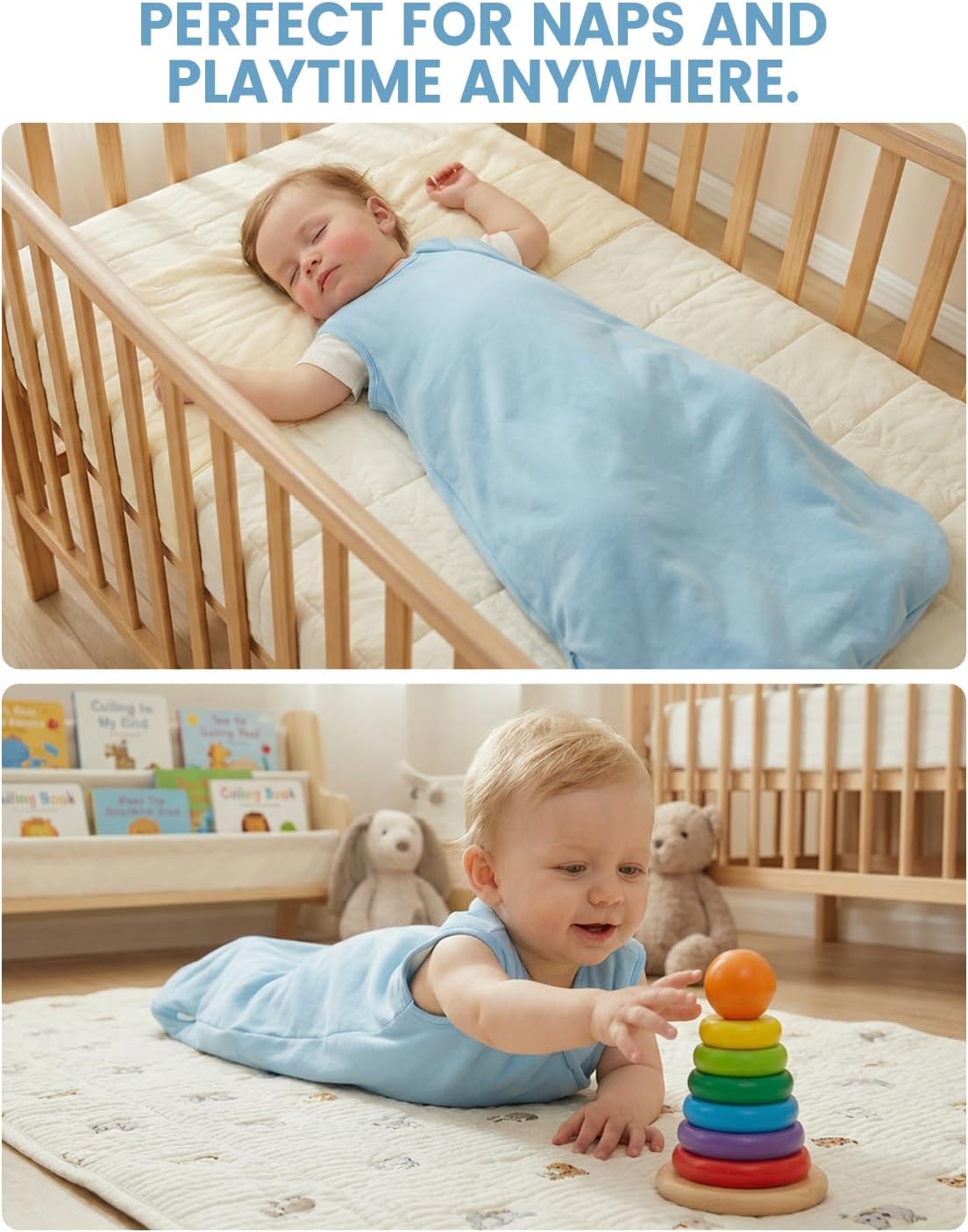 Thumbnail 4 de WYTbaby 2 Pack Baby Sleeping Bag – 0.5/1/1.5 TOG, 100% Cotton wearable blanket for 0–24 months