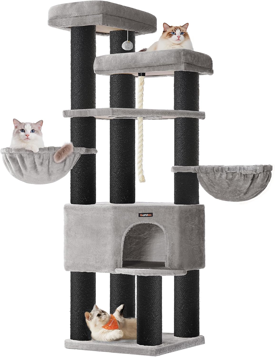 Detalle de Feandrea Kratzbaum PCT008G02 XXL 186,7 cm Katzenbaum 🐱