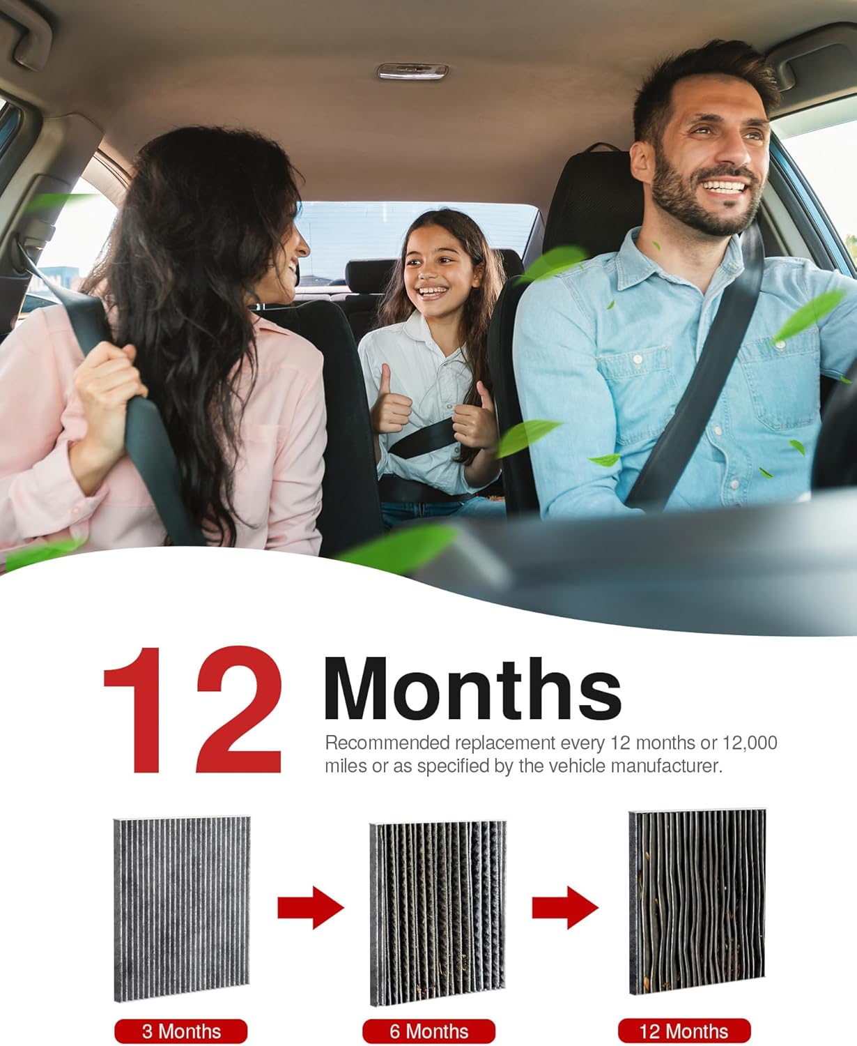 Thumbnail 4 de Puroma Cabin Air Filter with Activated Carbon for CF11819 Replacements