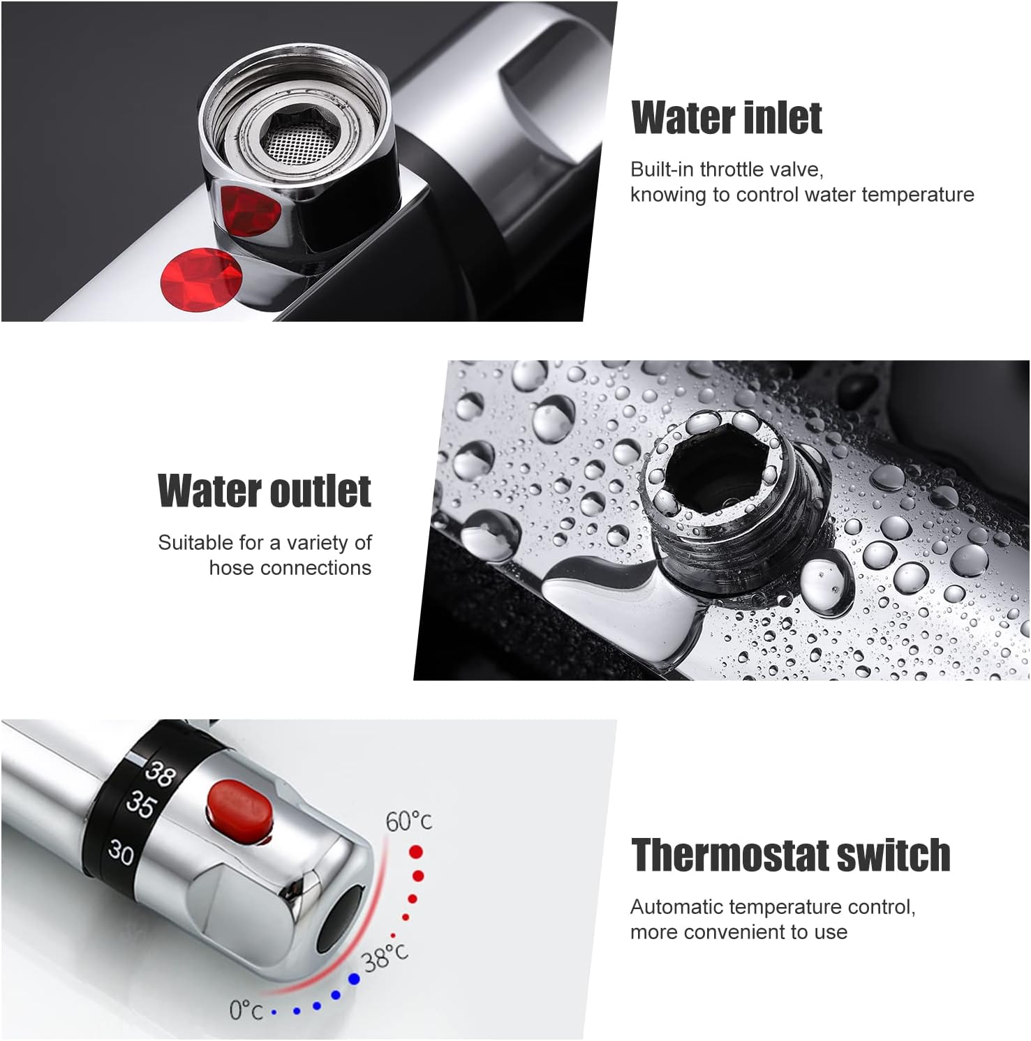 Detalle de Thermostatic Bath Shower Mixer Tap 1.0L