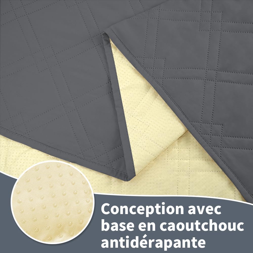 Detalle 2 de DUJUIKE waterdichte bankovertrek 132–208 cm, antislip, grijs