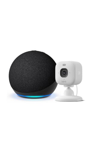 Detalle de Amazon Echo Dot (ultimo modello) + Videocamera Mini 2K+ Blink – Pack smart home con Alexa+