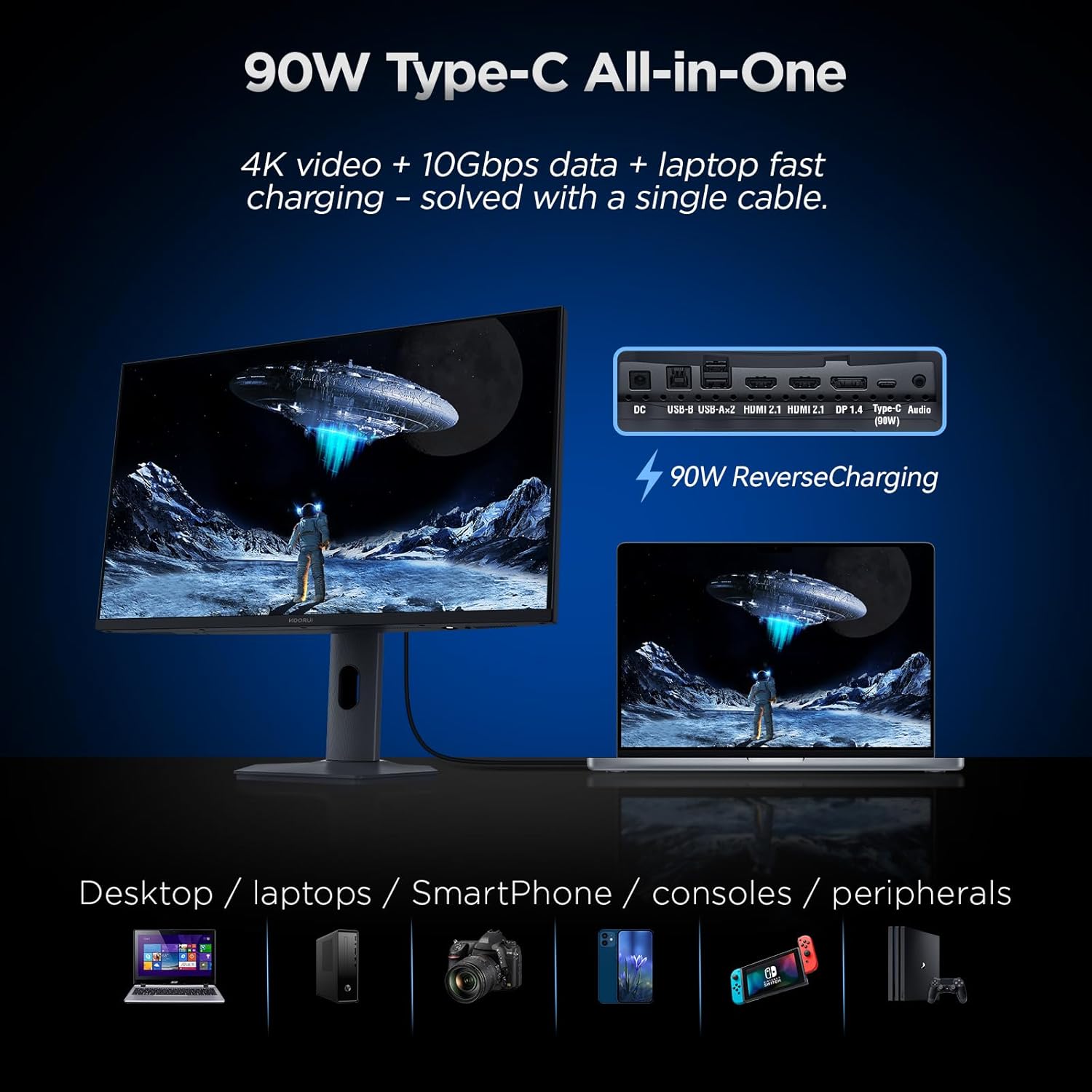 Thumbnail 4 de KOORUI S2741LM 27" 4K QD‑Mini LED gaming monitor