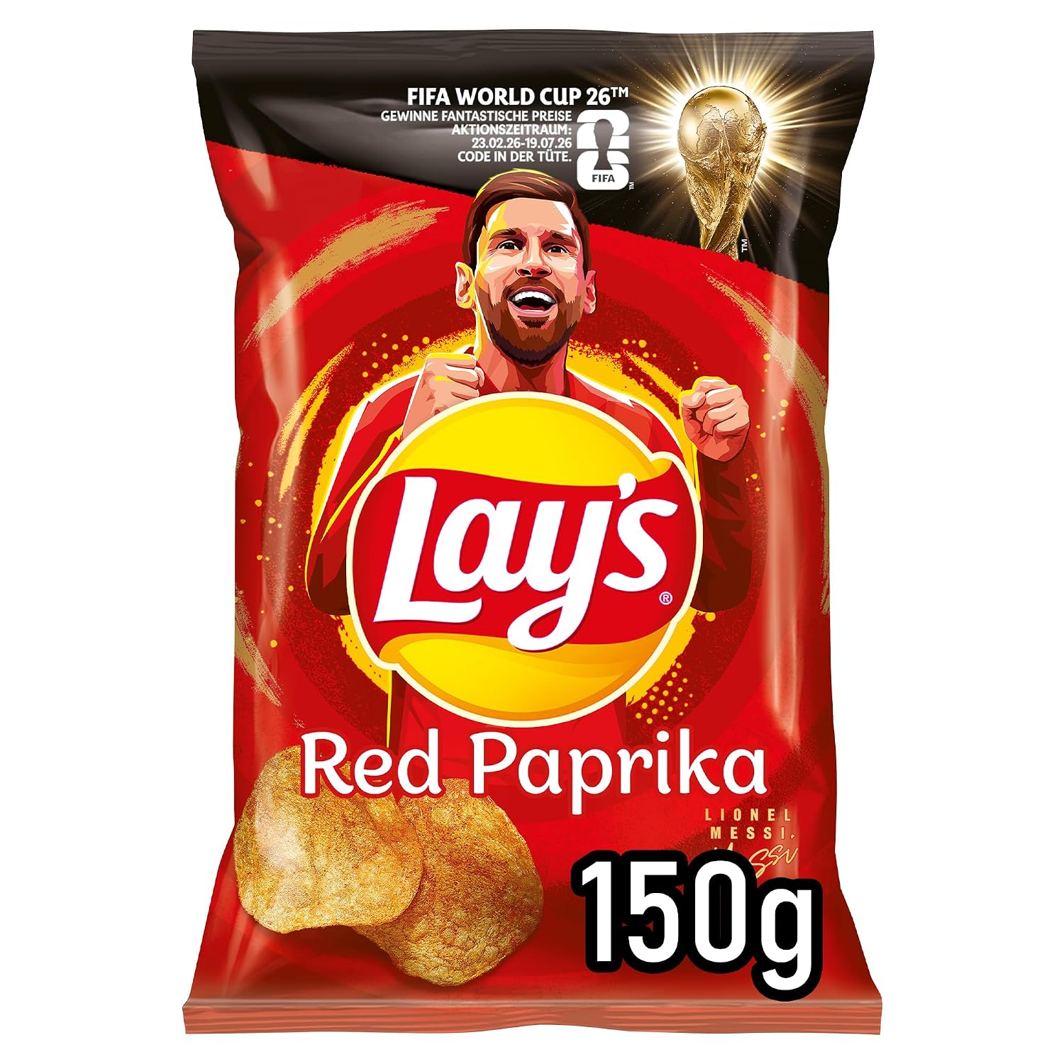Detalle de Lay's Red Paprika Kartoffelchips 150 g 🥔