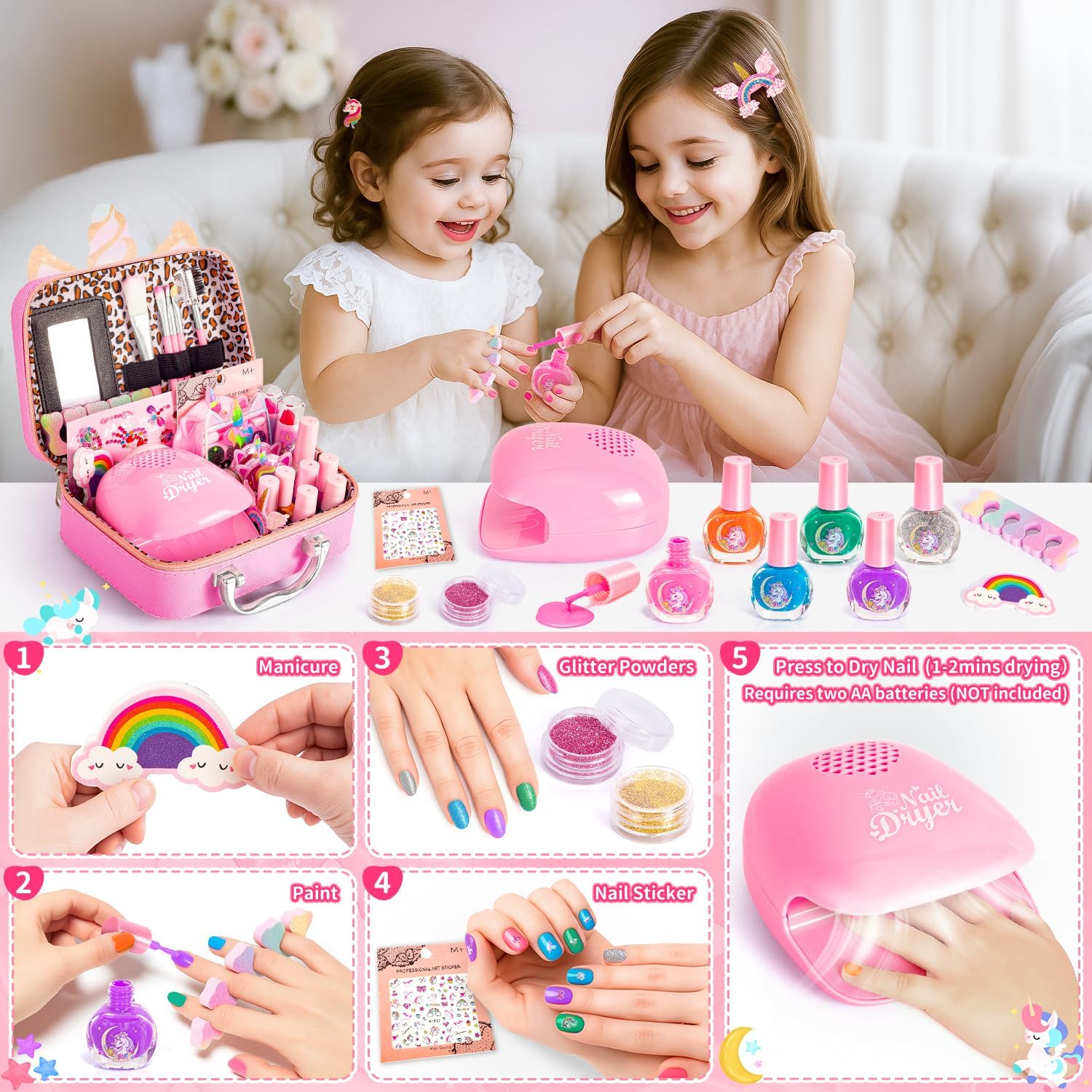 Detalle de Hohosunlar Girls Makeup Set for Kids 3+