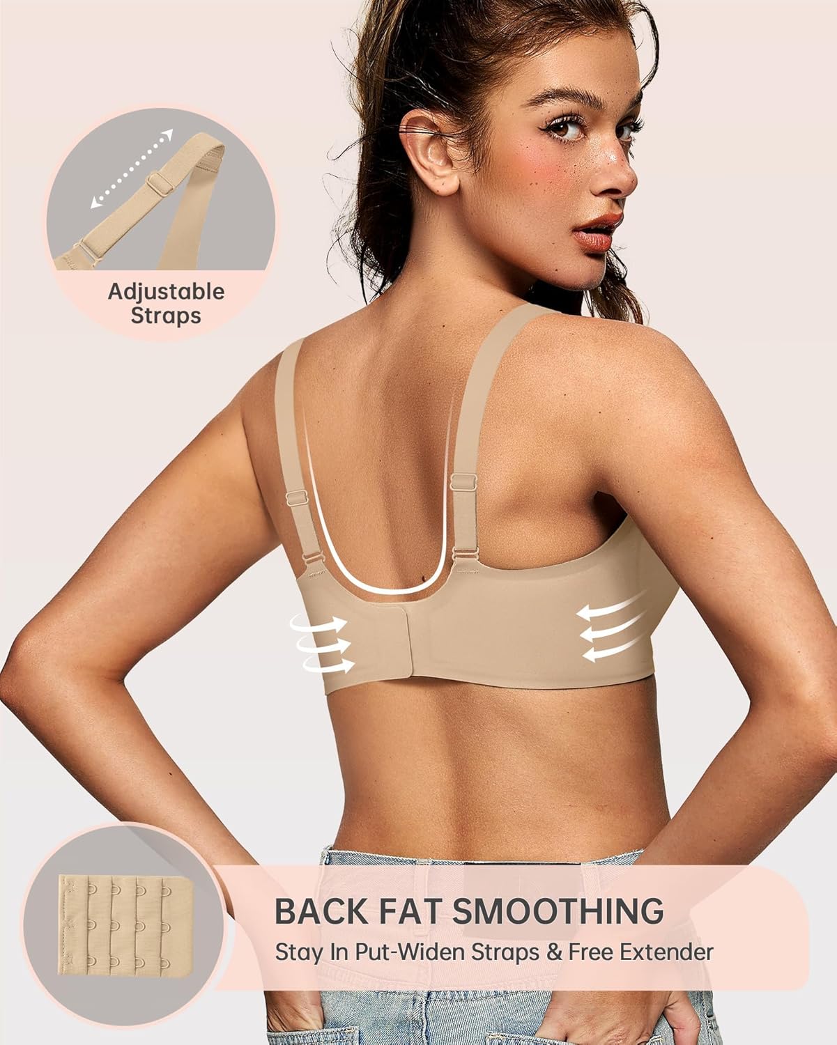 Thumbnail 2 de OEAK Deep V Wireless Bra for Women (No-Wire, Seamless Lift & Support)