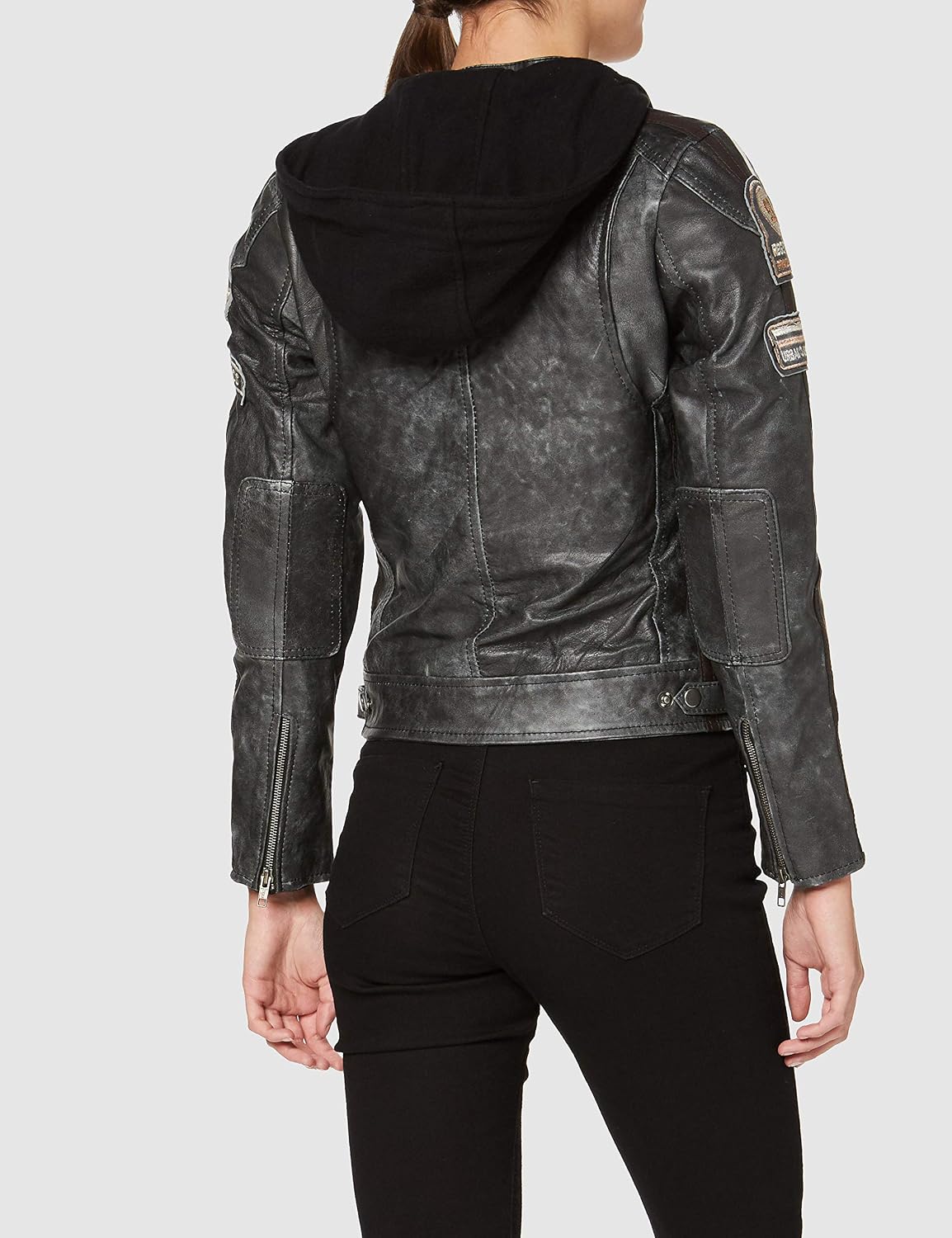 Thumbnail 6 de URBAN 5884 Leather Damen Bikerjack Vestes Pour Femme en cuir de agneau