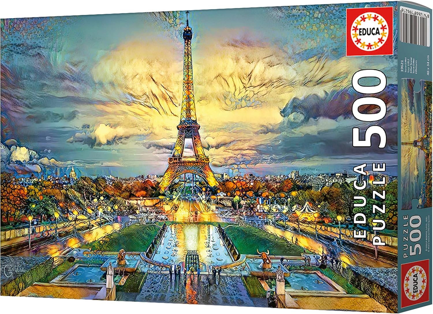 Thumbnail 3 de Puzzle adulte Educa Tour Eiffel 500 pièces (48 x 34 cm) dès 11 ans