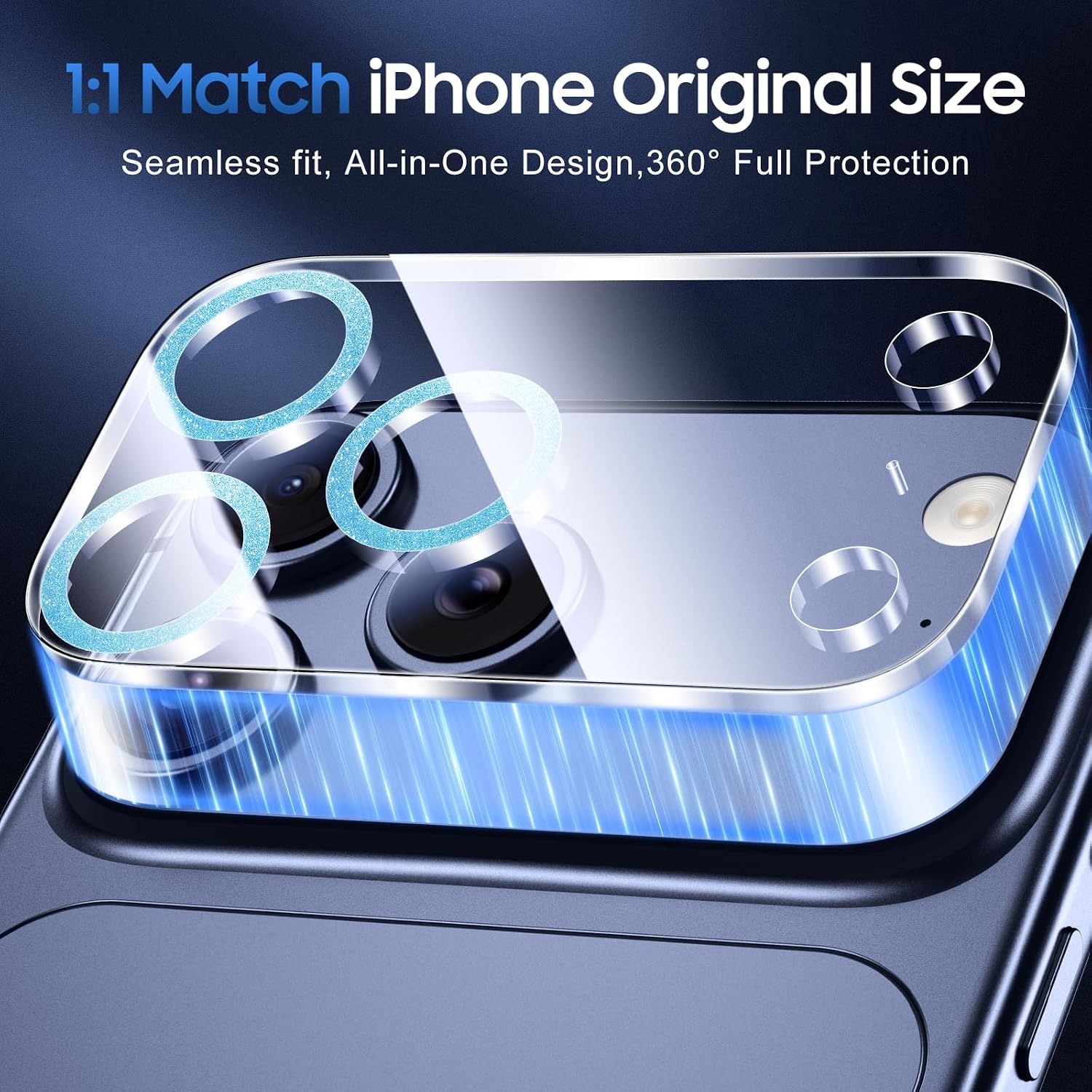 Thumbnail 4 de UniqueMe 17jtm-05 iPhone 17 Pro Max Camera Lens Protector, 3-Pack