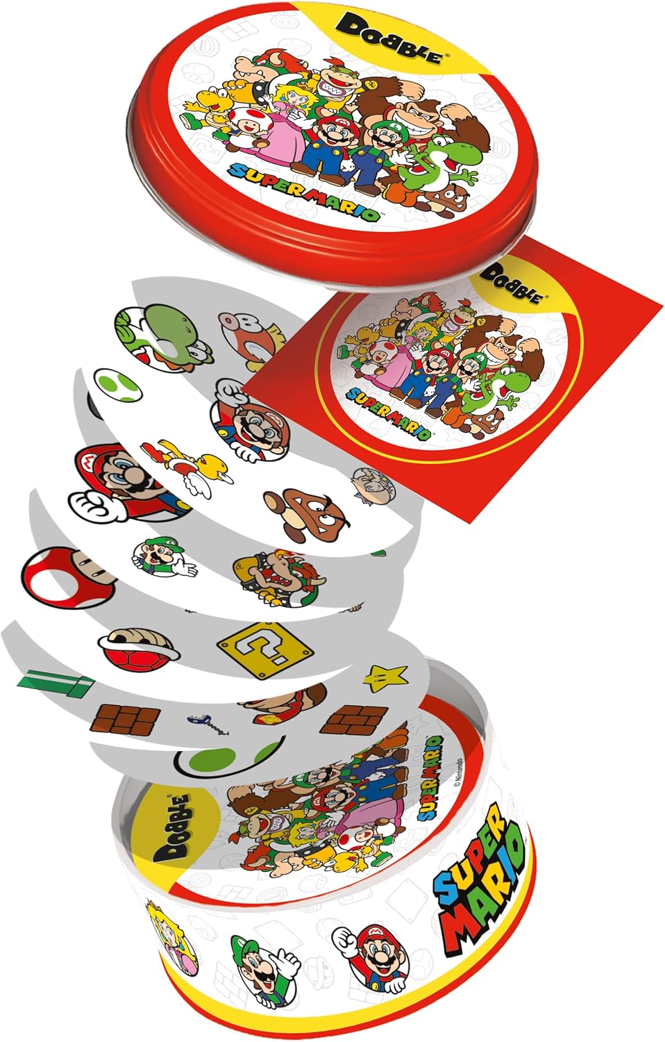 Detalle de Dobble Super Mario Family Card Game for 2–8 players