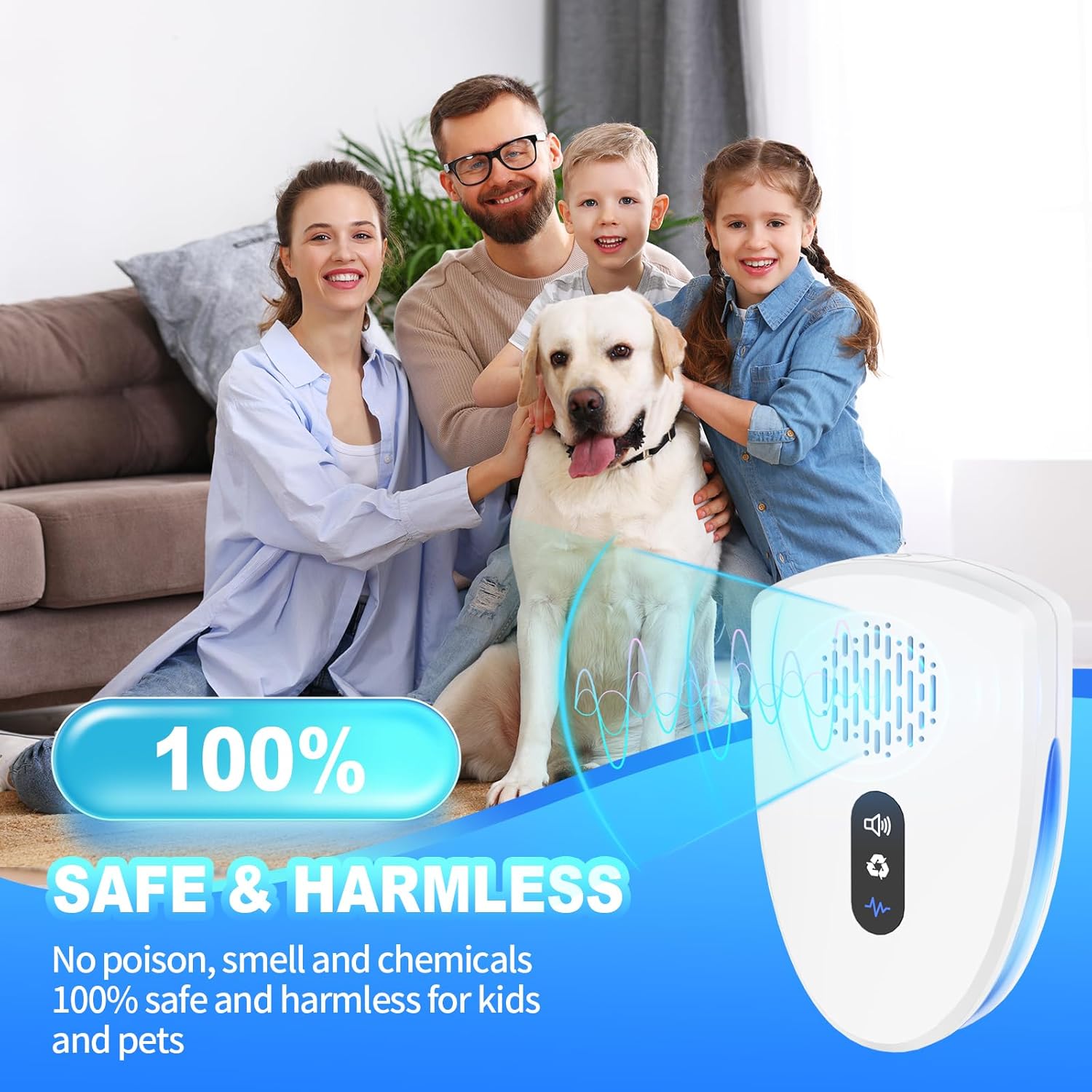 Thumbnail 4 de Ultrasonic Plug-In Pest Repeller (Updated 2026) — 3 Switch Modes, 6-Pack Indoor Mouse & Insect Deterrent
