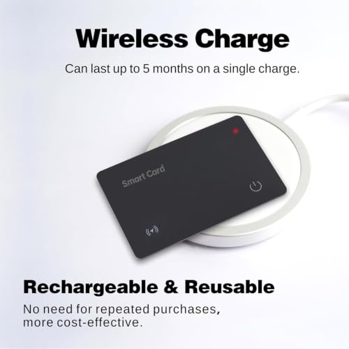 Detalle de Reyke Carte de localisation Portefeuille — Find My ultra-mince et rechargeable sans fil