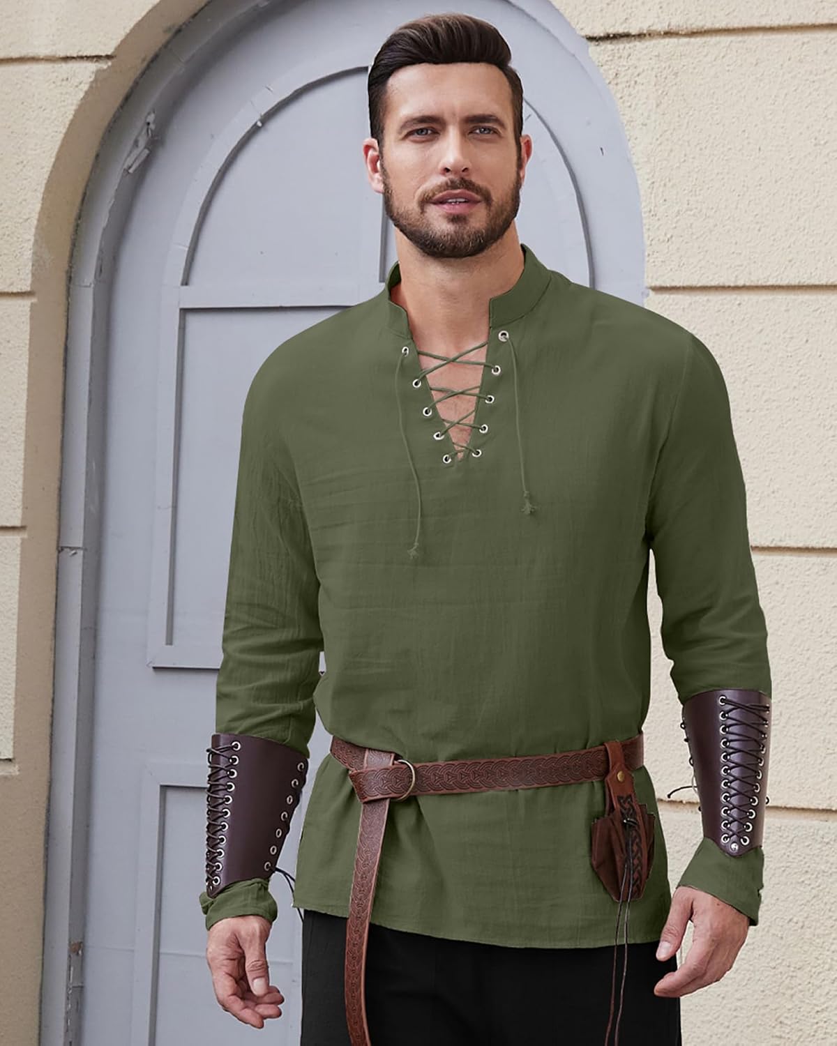 Detalle de LVCBL Mittelalter Leinenhemd M-3XL