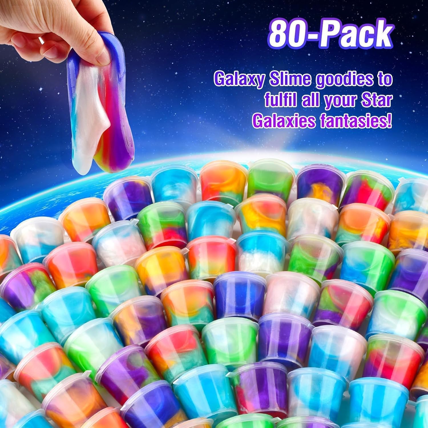 Thumbnail 3 de 80 Pack Valentine Galaxy Slime Kit 80pcs