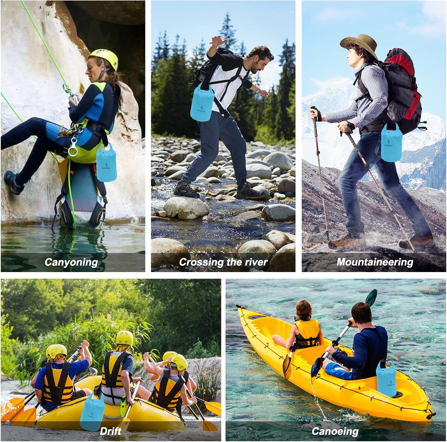 Thumbnail 5 de ioutdoor Dry Bag 2L–70L wasserdichte Trockenbeutel – Ultraleicht, abriebfest, reißfest