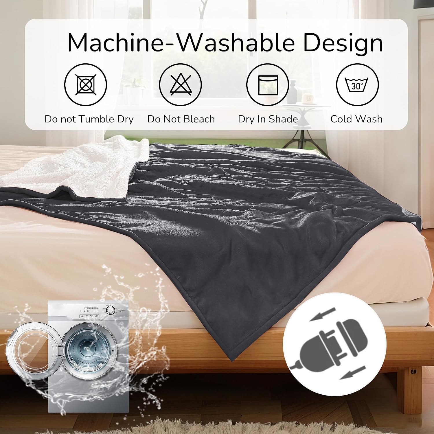 Detalle 2 de RALYSUN Heated Blanket 72x84