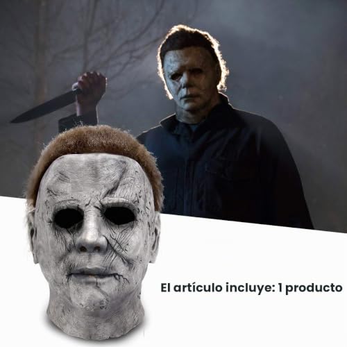 Thumbnail 6 de keland Máscara de Michael Myers para Halloween, látex natural, gris